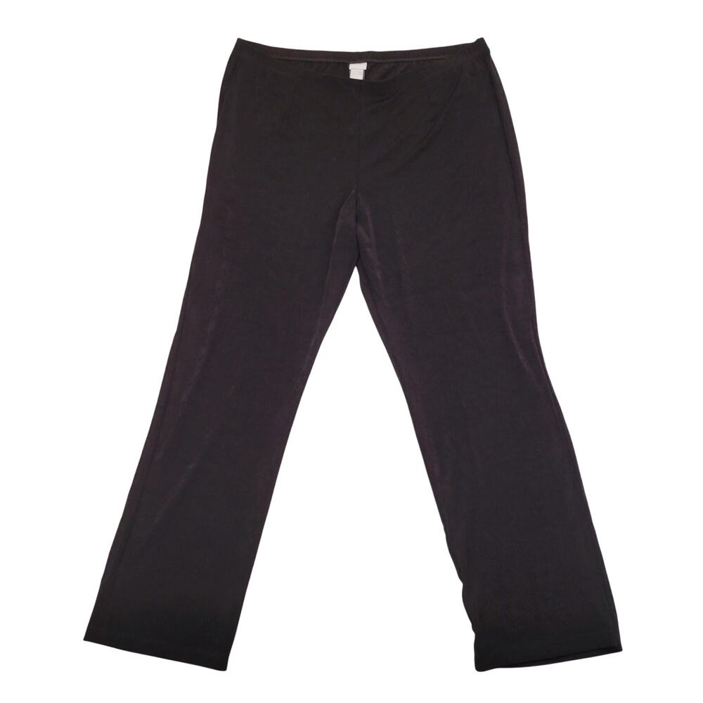 Chico's Travelers No Tummy Pants 4T 20/22T Black Straight Leg Pull On NEW Office